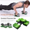 BELUND 1 Pair Dumbbell Bracket Mat,Portable Dumbbell Rack Storage Frame Stand Floor Protection Holder Home Gym Equipment,Dumbbells Not Included (Size : 7.6X3.9in) view 4