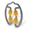5 STAR SUPER DEALS Quad Roller Massage Stick- U Shaped 360 Deep Massage Ball Tool to Relieve Arm, Leg, Neck Muscle Soreness Stiffness and Tight Muscles (Yellow) view 1