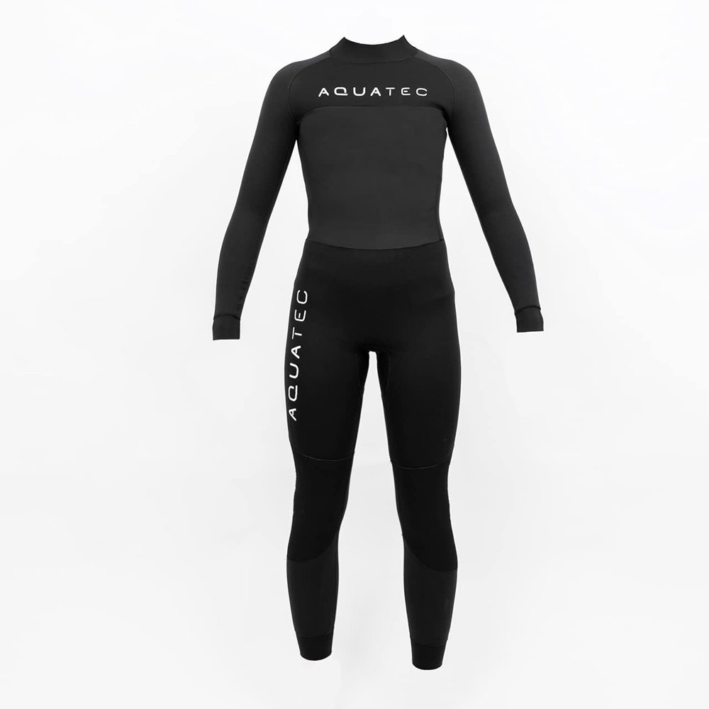 AQUATEC Full Length Kids Wetsuit - 6 Size Options [5-16 Years] (4/3mm Thickness, 9-10 Years)