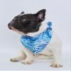 Matchable Family Hawaiian Luau Shirts, Simply Blue Leaves, Dog, Size Large view 4
