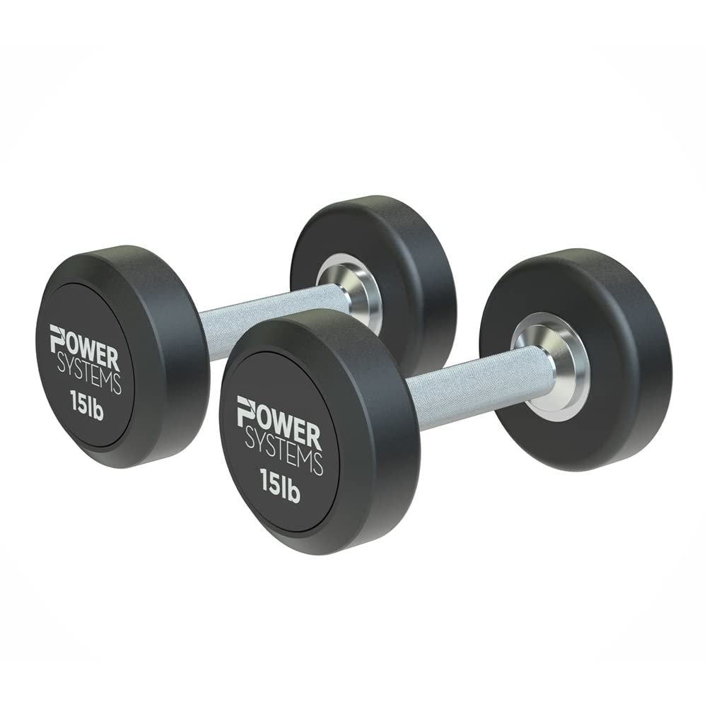 Power Systems ProStyle Round Rubber Dumbbell Pairs (10)