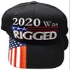 2020 was Rigged USA Flag On Bill Black Cotton Adjustable Embroidered Baseball Hat Cap view 2
