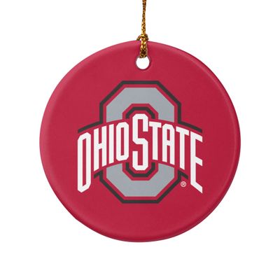 GRAPHICS & MORE The Ohio State University Primary Logo Porcelain Holiday Christmas Tree Ornament - 2.8" (7.1 cm)
