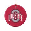 GRAPHICS & MORE The Ohio State University Primary Logo Porcelain Holiday Christmas Tree Ornament - 2.8" (7.1 cm) view 1