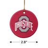 GRAPHICS & MORE The Ohio State University Primary Logo Porcelain Holiday Christmas Tree Ornament - 2.8" (7.1 cm) view 3