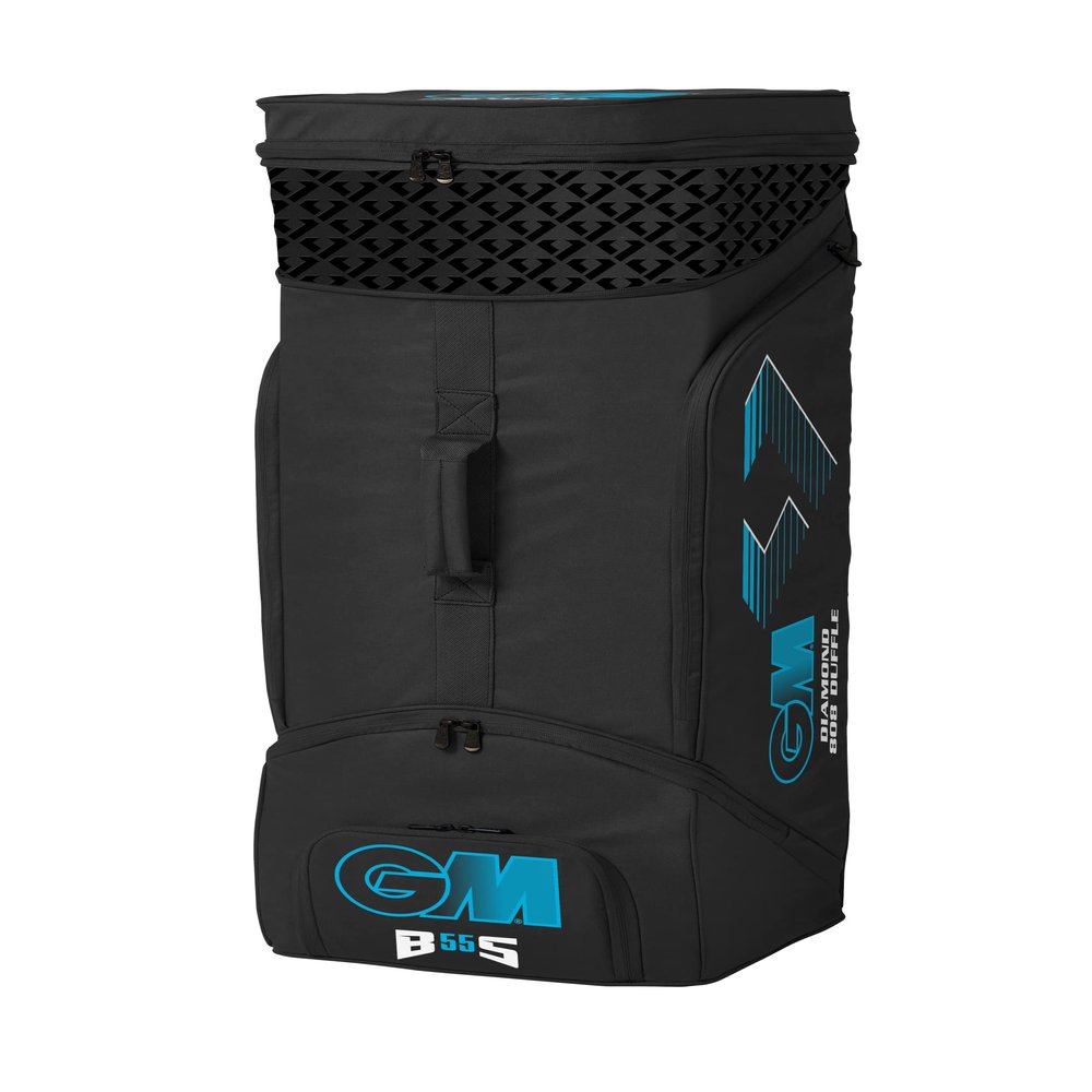 Gunn and Moore GM Cricket Duffle Bag Rucksack, Ben Stokes Diamond 808, Black, Extra Large - 114-123 Litres