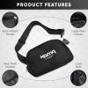 Kisma Designer Fanny Pack for Women and Men with Cute, Comfortable Style, Storage Organizer Pockets, and Hands-Free Adjustable Waist Belt, Classic Black view 2