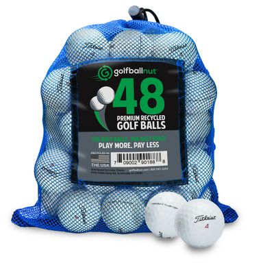 GolfBall Nut Used and Recycled for Titleist NXT Tour Near Mint 4A Quality White 48 Golf Balls Mesh Bag Included