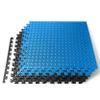 SQUATZ Thick Puzzle Exercise Mat, 6 Pcs EVA Foam Interlocking Tiles Protective Flooring for Gym Equipment and Cushion for Workouts, Durable Non-Skid Texture, Easy to Assemble, Blue and Black view 1