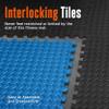 SQUATZ Thick Puzzle Exercise Mat, 6 Pcs EVA Foam Interlocking Tiles Protective Flooring for Gym Equipment and Cushion for Workouts, Durable Non-Skid Texture, Easy to Assemble, Blue and Black view 4