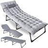 ZONETECH Folding Cot & Pad Mattress 4 Position Adjustable Portable, Premium Quality for Adult and Kids-Perfect for Camping, Travel, Patio, Beach, Indoor & Outdoor Activity (1-Pack) view 1