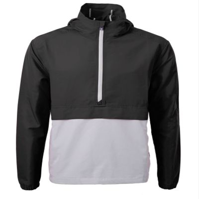 Cutter & Buck Charter Eco Recycled Mens Anorak Jacket, Black/Polished, S