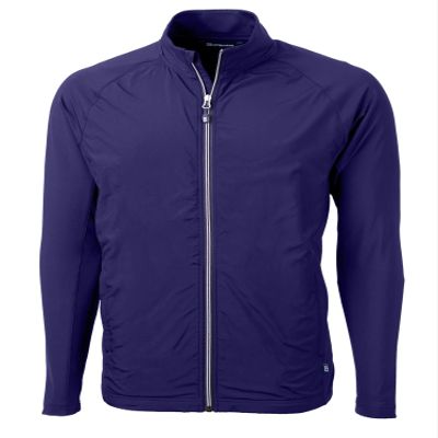Cutter & Buck Adapt Eco Knit Hybrid Recycled Mens Full Zip Jacket, College Purple