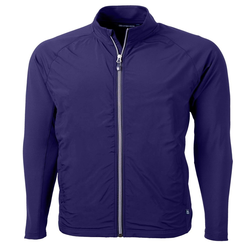 Cutter & Buck Adapt Eco Knit Hybrid Recycled Mens Full Zip Jacket, College Purple