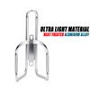 USHAKE Water Bottle Cages for MTB Bikes - Lightweight Aluminum Alloy Holder Brackets - Easy to Install with Drilled Holes - 2 Pack Silver view 2