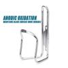 USHAKE Water Bottle Cages for MTB Bikes - Lightweight Aluminum Alloy Holder Brackets - Easy to Install with Drilled Holes - 2 Pack Silver view 3