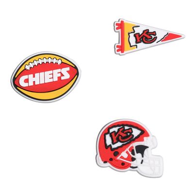 FOCO Kansas City Chiefs Officially Licensed NFL Shoe Decoration Charms  3 Pack Fan Footwear Accessories