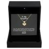 Heart Knot Gold Necklace Luxury Box to My Daughter from Dad Heart Necklace, Giftboxed Necklace and Giftcard for Daughter Christmas Birthday Graduati view 1