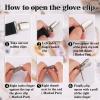 Zkptops 4 Pairs Mitten Clips for Kids Toddlers Baby Elastic Gloves Clips Tight Winter Mitten Clips Gloves Holder Strap Hook Attachment String Clothes Dress Cinch Clips Shirt Sweater Clips (4 Colors) view 4