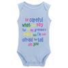 Be Careful What You Say to Me My Grandma's Crazy Letter Print Baby Apparel Bodysuits view 1
