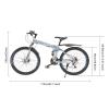 26 Inch Folding Mountain Bike, 21 Speed Mountain Bike Folding Bike for Adults Dual Disc-Brake High Carbon Steel Non-Slip Mountain Bicycle Bike for Men Women view 4