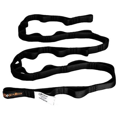 Rock-N-Rescue Daisy Chain - 74 Inches Long, 19 Pockets, 15.5 kN, Nylon Multi-Loop Sling, Made in USA, Rock Climbing, Firefighter, and Rescue Gear, Black