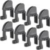 8 Pcs Boat Fender Clips Adjustable Pontoon Boat Square Rail Fender Cleats Rail Fender Cleats Quick Adjust Boat Fender Clips Hanger Holders for Pontoon Bumpers Boat Accessories for Bumpers, Grey view 1