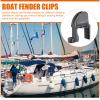 8 Pcs Boat Fender Clips Adjustable Pontoon Boat Square Rail Fender Cleats Rail Fender Cleats Quick Adjust Boat Fender Clips Hanger Holders for Pontoon Bumpers Boat Accessories for Bumpers, Grey view 3