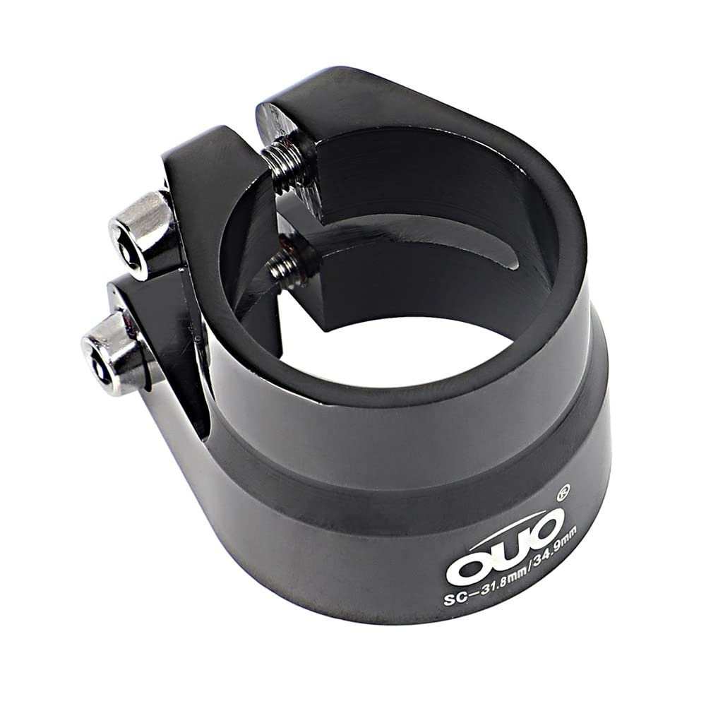 1pcs Aluminum Alloy Bicycle Double Layer CNC Seat Tube Clip Oversized 31.8/34.9mm Thick Seat Tube Clip for Mountain Bike,Road Bike