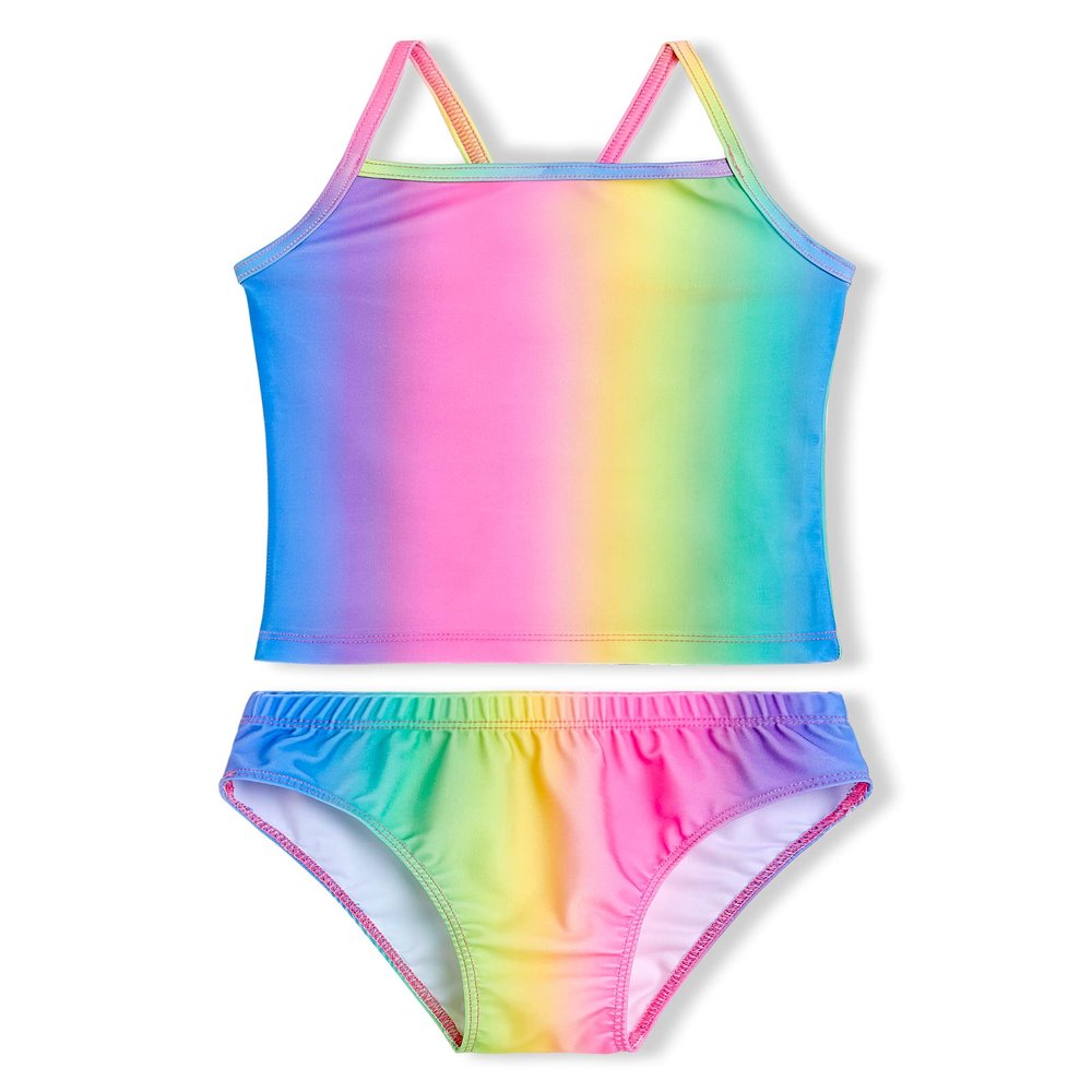 Swimsuit for Girls 7-8 Years Old Kids Two Piece Swimwear Tankini Sets Beach Surfing Water Sport Rainbow Swimwear