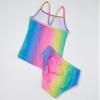 Swimsuit for Girls 7-8 Years Old Kids Two Piece Swimwear Tankini Sets Beach Surfing Water Sport Rainbow Swimwear view 4