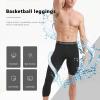 Sawpy Mens Compression Pants, One Leg 3/4 Athletic Sports Leggings Running Tights, 1 or 2 Pack Basketball Base Layer Bottoms view 3