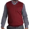 Blue Ocean Mens Heather Sweater Vest Red view 1