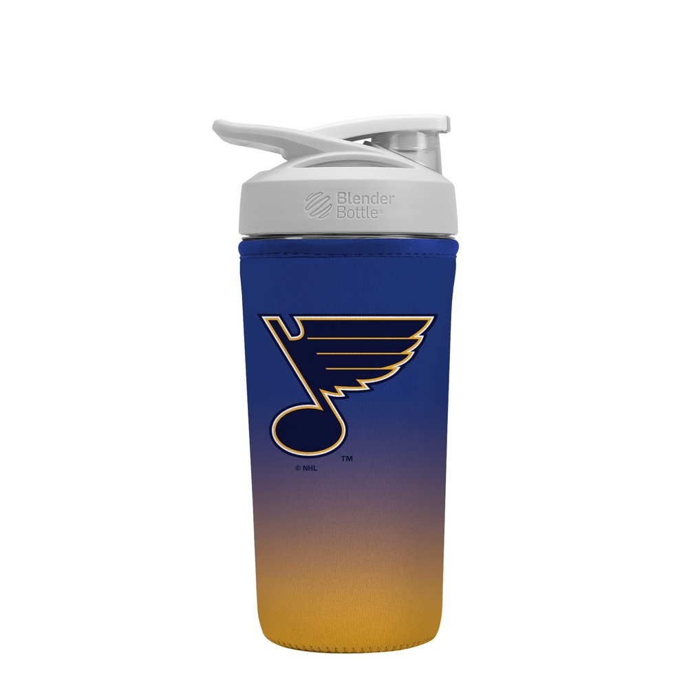 Sok It BotlSok NHL Hockey Protein Blender Shaker Bottle Sleeve Insulated Neoprene Cover (St. Louis Blues, Fits 28oz Blender)