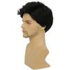 Kaneles Mens Black Wig Short Synthetic Halloween Daily Costume Soft Natural Hair Wigs view 3
