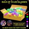 72 Pack LED Glasses Valentines Day Party Favors Light Up Glasses, Glow In The Dark Party Supplies Accessories for Kids Adult, Neon Glasses football Birthday Wedding Pool carnival Party Favors view 3
