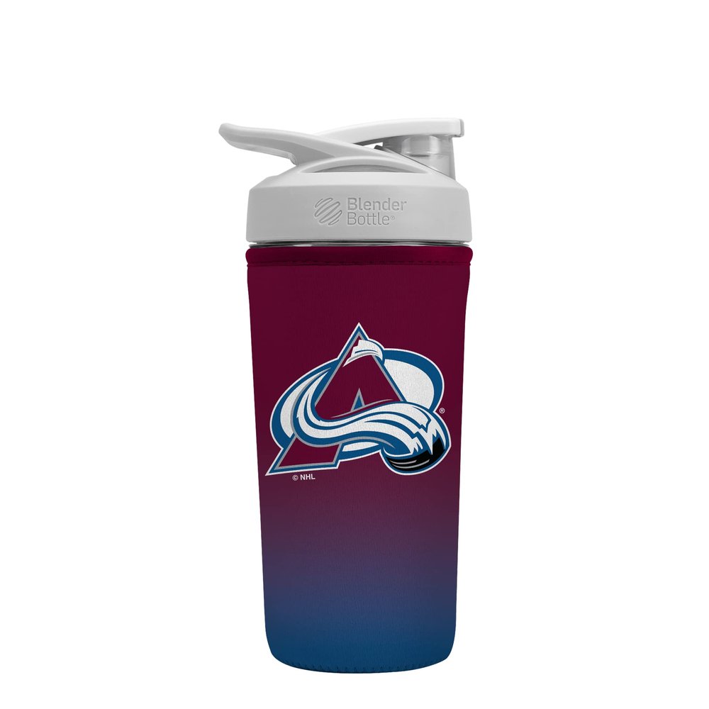 Sok It BotlSok NHL Hockey Protein Blender Shaker Bottle Sleeve Insulated Neoprene Cover (Colorado Avalanche, Fits 28oz Blender)