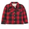 ZENTHACE Big Kids Boys Girls Flannel Jacket Shacket Sherpa Fleece Lined Flannel Plaid Shirt Fall Winter Coat Red S Size 5-6 view 1