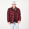ZENTHACE Big Kids Boys Girls Flannel Jacket Shacket Sherpa Fleece Lined Flannel Plaid Shirt Fall Winter Coat Red S Size 5-6 view 2