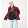 ZENTHACE Big Kids Boys Girls Flannel Jacket Shacket Sherpa Fleece Lined Flannel Plaid Shirt Fall Winter Coat Red S Size 5-6 view 3