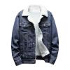 XUNRYAN Teen Boys Winter Warm Denim Coats Fleece Sherpa Jackets Casual Button Down Shacket Jacket Outerwear Xmas Gifts view 1
