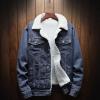 XUNRYAN Teen Boys Winter Warm Denim Coats Fleece Sherpa Jackets Casual Button Down Shacket Jacket Outerwear Xmas Gifts view 2