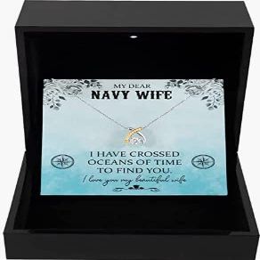 Wishbone Dancing Necklace Luxury Box For Navy Wife From Husband From Wife