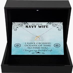 Wishbone Dancing Necklace Luxury Box For Navy Wife From Husband From Wife