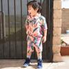 HINTINA Toddler Little Boy Shorts Set Hawaiian Outfit Short Sleeve leaf Floral Flower Shirt Summer Clothes Set Suit 3-4T view 2