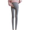 Womens Maternity Fleece Lined Leggings Over The Belly Pregnancy Warm Yoga Tight Workout Active Pants with Pockets Dark Gray view 1