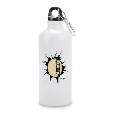 VEHFA Volleyball Sports Water Bottles Personalized Volleyball Crack in The Wall Aluminum Water Bottle with Carabiner Clip & Sport Top, 20 OZ