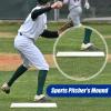 Deekin Baseball Pitching Rubber Thin Rubber Throw Down Pitcher's Mound Portable Pitching Mound Bases Plate Mat for Baseball Softball Pitcher Practice Drills Training Skill Camps(White,2 Pcs) view 2
