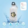VEHFA Funny Volleyball Ball Aluminum Sports Water Bottle - Personalized Volleyball Crack in The Wall Insulated Sports Water Bottle with Carabiner Clip, 14 OZ, White view 3