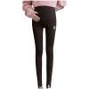 Over The Belly Pregnancy Yoga Pants with Pocket for Women Maternity Workout Leggings Sherpa Lined Sweatpants Black view 3